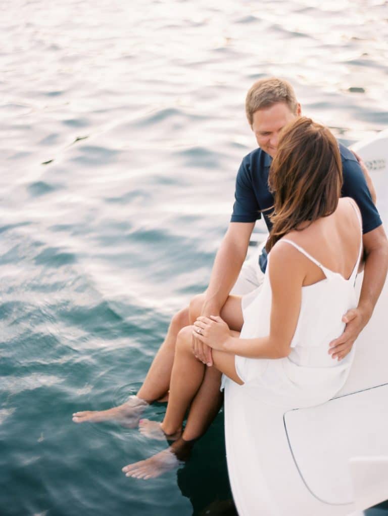 Chicago Diversey Harbor Boat Engagement